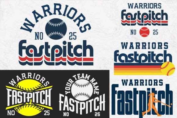 Download Retro Softball Team Template, Custom Svg - Custom svg Collection