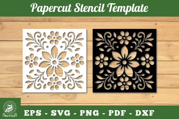 Download Floral Paper Cut Stencil SVG 1 - Premium Resources