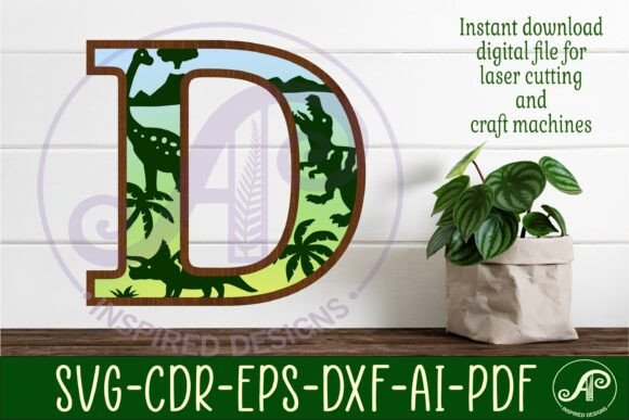 Download Dinosaurs Large D Wall Letter 3 Layer - Premium Resources