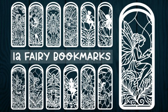 Download 12 Fairy Bookmarks Paper Cut SVG - Paper cut Collection