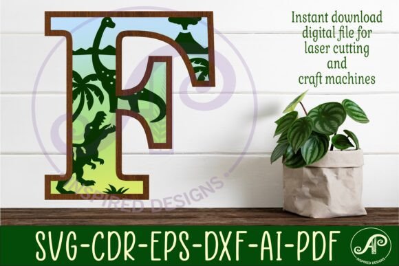Download Dinosaurs Large F Wall Letter 3 Layer - Premium Resources