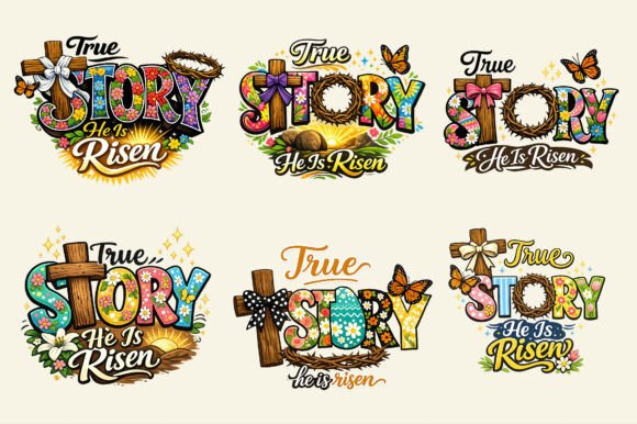 Download True Story He is Risen Easter Cross Png - Premium Bundle